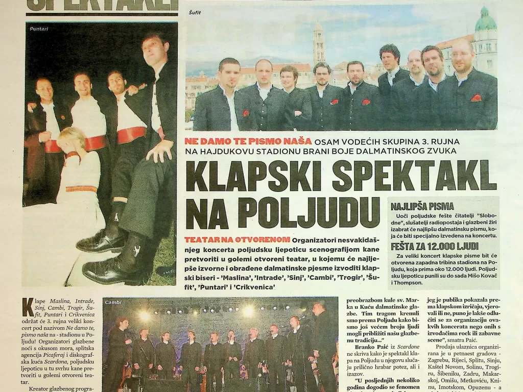 Klapski spektakl na Poljudu